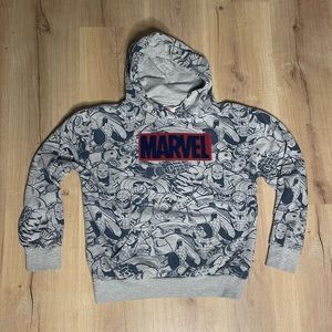 Marvel Superhero Gray‎ Hoodie. Boys XL. Excellent condition!